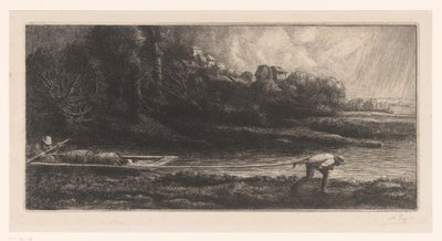 Táj uszály le baco alkotó: Alphonse Legros (signed by artist)