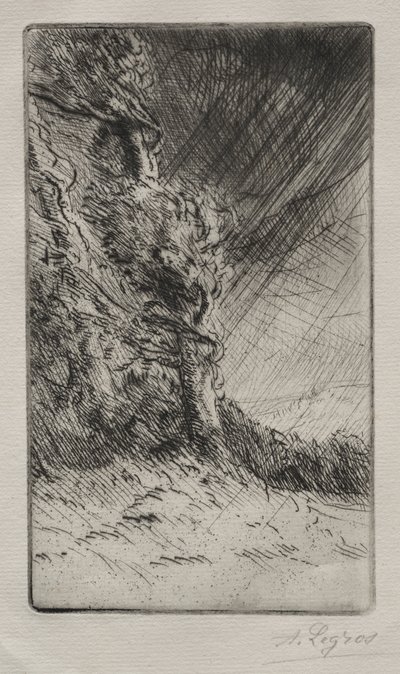 Egy széllökés. alkotó: Alphonse Legros