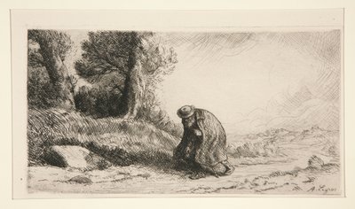 Egy vagabond halad egy sávon alkotó: Alphonse Legros