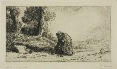 Egy vagabond sétál egy sávon alkotó: Alphonse Legros