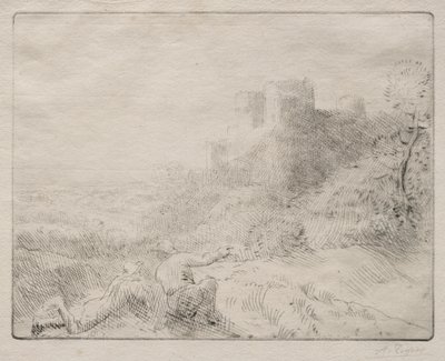 Egy régi kastély. alkotó: Alphonse Legros