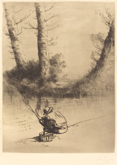 Horgász (horgász) alkotó: Alphonse Legros