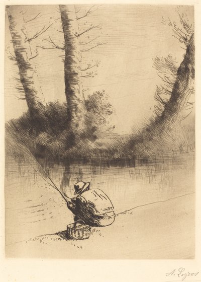 Horgász (horgász) alkotó: Alphonse Legros