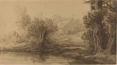 Folyópart. alkotó: Alphonse Legros