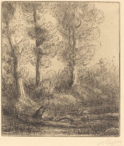 A Saint-Pre Rive du Saint-Pre partjai. alkotó: Alphonse Legros