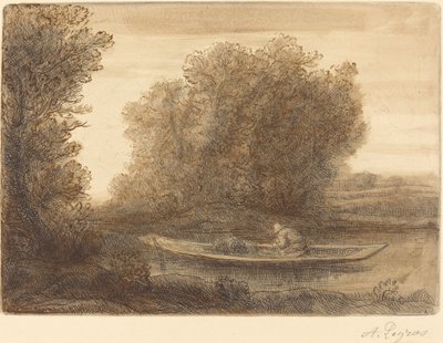 Kanyar a folyóban (Un coin de riviere) alkotó: Alphonse Legros