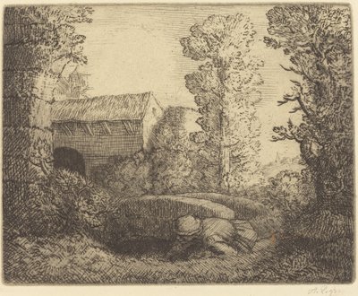 Híd a malomnál (Le pont du moulin) alkotó: Alphonse Legros