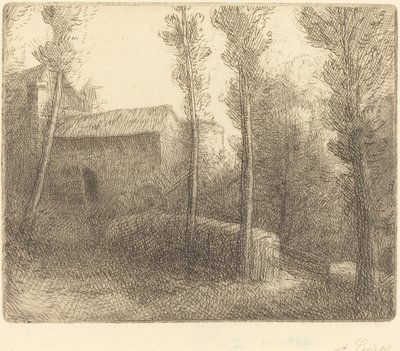 Híd a malomnál Le pont du moulin. alkotó: Alphonse Legros