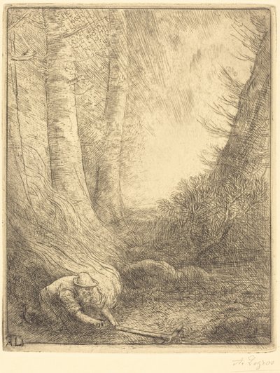 Burning the Grasses (A fűégető) alkotó: Alphonse Legros