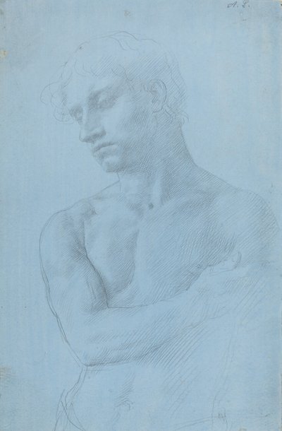 Meztelen férfi mellszobra. alkotó: Alphonse Legros
