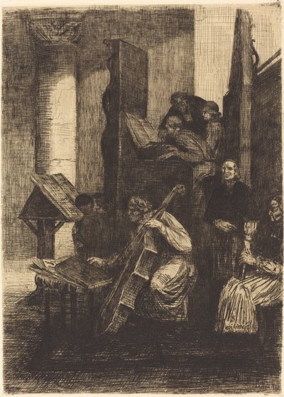 Kórus egy spanyol templomban alkotó: Alphonse Legros