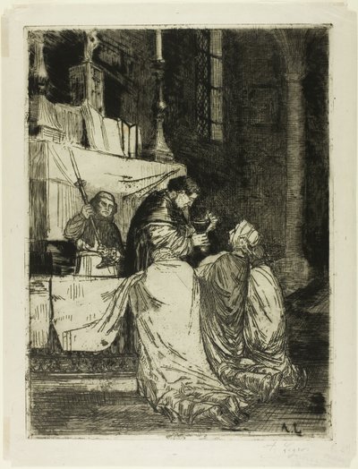 úrvacsora a Szent Médard-templomban alkotó: Alphonse Legros