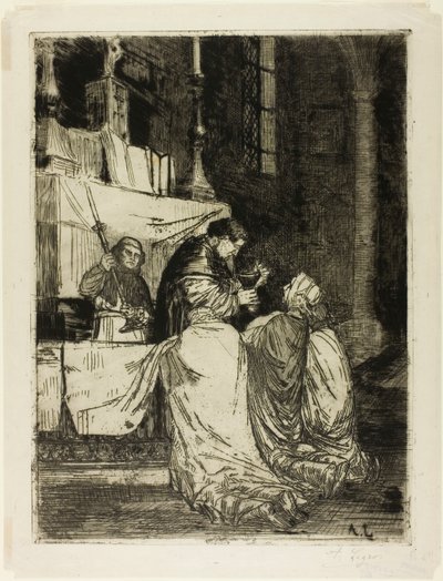 úrvacsora a Szent Médard-templomban alkotó: Alphonse Legros