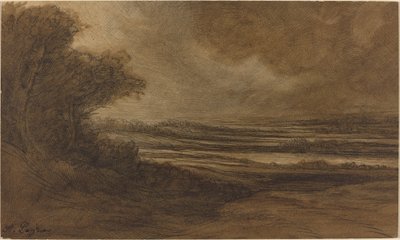 Burgundia vidéke [recto] alkotó: Alphonse Legros