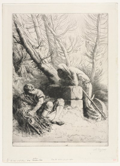A Halál és a Favágó alkotó: Alphonse Legros