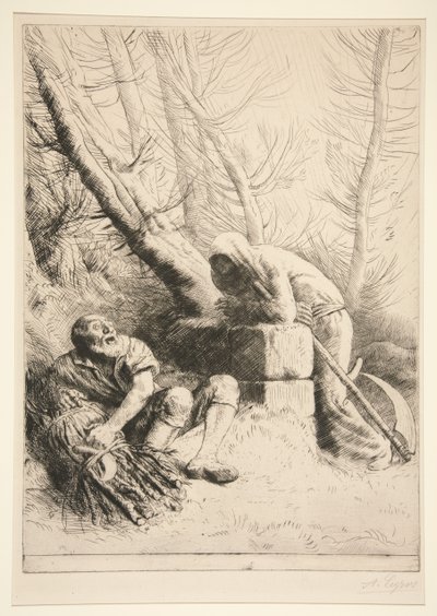 A halál és a favágó alkotó: Alphonse Legros