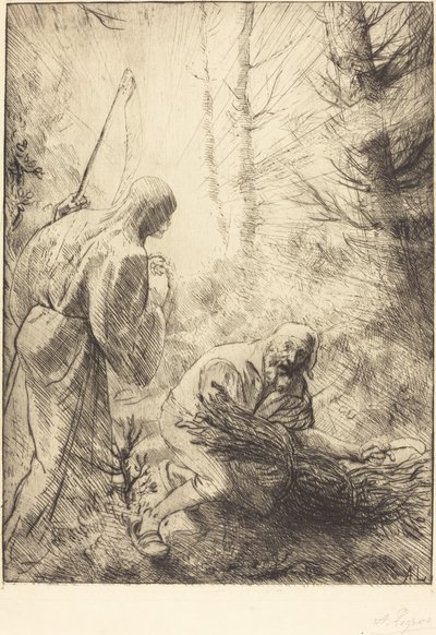 A Halál és a Favágó, 2. lemez (La mort et le bucheron) alkotó: Alphonse Legros