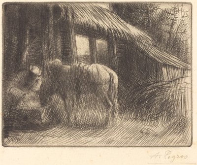 Itatóvályú, 2. tányér Az itatóvályú. alkotó: Alphonse Legros