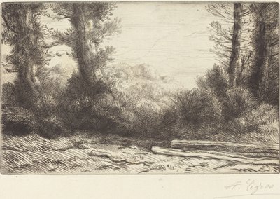 Egy fa Lisiere de bois széle. alkotó: Alphonse Legros