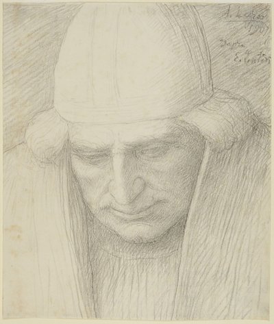 Sapkás idős férfi alkotó: Alphonse Legros