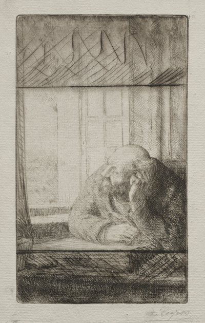 Este az ablakban alkotó: Alphonse Legros