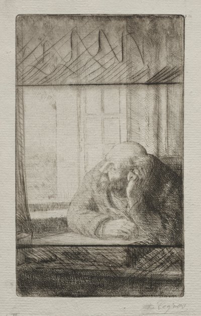 Este az ablakban. alkotó: Alphonse Legros