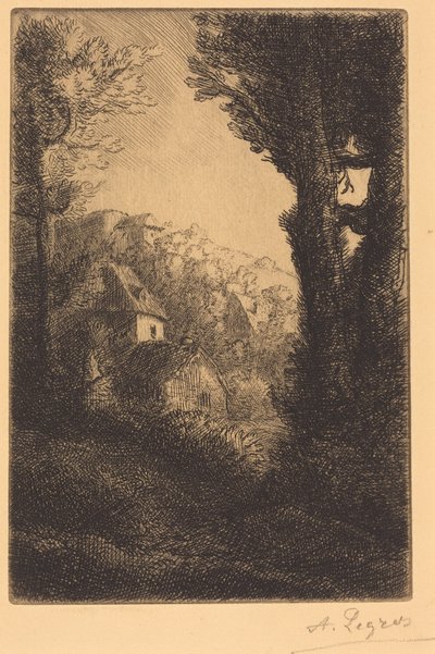 Gazdaság napfényes domboldalon (A gazdaság a domboldalon; Napfényhatás a domboldalon) alkotó: Alphonse Legros