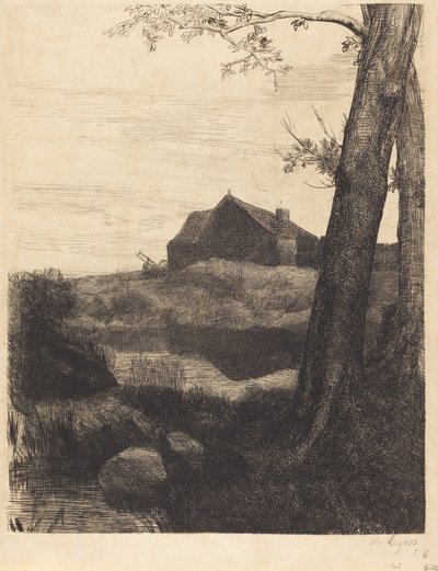 Farm nagy fával alkotó: Alphonse Legros