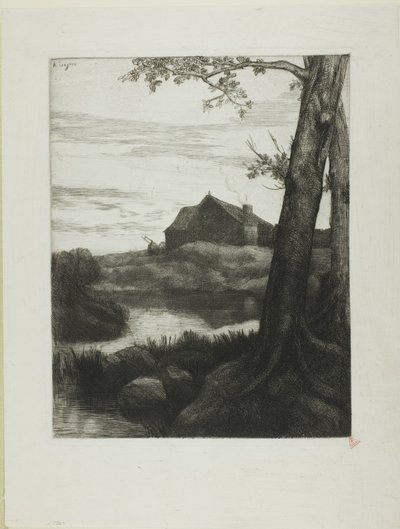 Farm nagy fával alkotó: Alphonse Legros