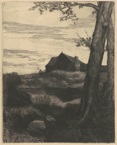 Farm with a Large Tree (A nagy fával rendelkező farm) alkotó: Alphonse Legros