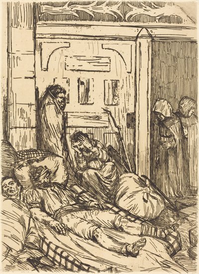 Tábori kórház (A mentő) alkotó: Alphonse Legros