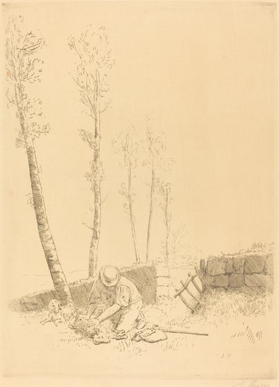 Megtalálni a bárányt (Le mouton retrouve) alkotó: Alphonse Legros