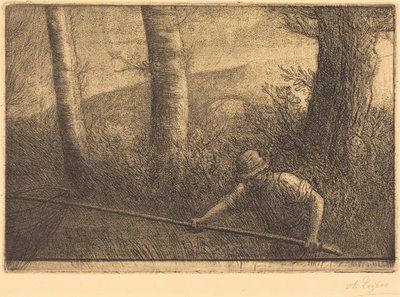 Halász karikahálóval alkotó: Alphonse Legros