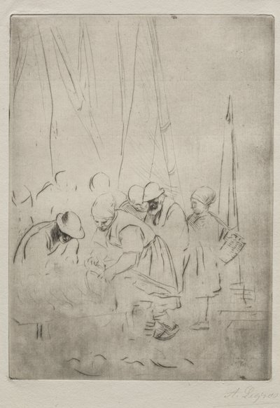 Halászok a boulogne-i rakparton alkotó: Alphonse Legros