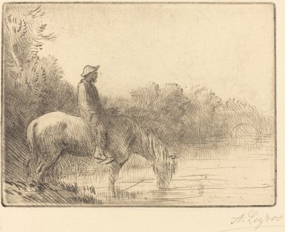 A River Le gue forgatása. alkotó: Alphonse Legros