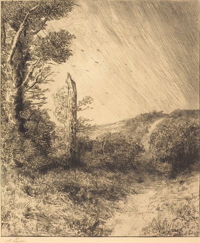 Gust of Wind A széllökés. alkotó: Alphonse Legros