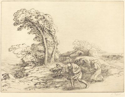 Gust of Wind Egy széllökés. alkotó: Alphonse Legros
