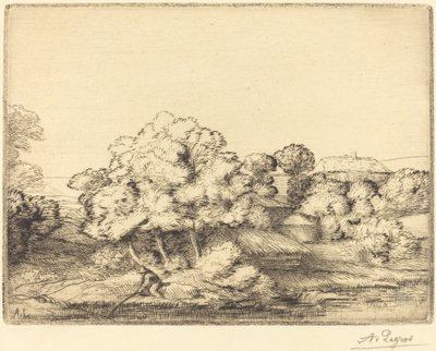 Hamlet a tó mellett A falu a tó mellett. alkotó: Alphonse Legros