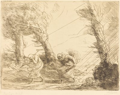 Aratógépek Meglepte a vihar A kombájnokat meglepte a vihar. alkotó: Alphonse Legros