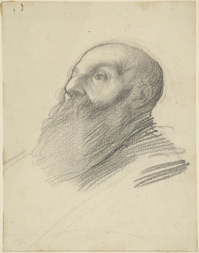 Szakállas férfi feje alkotó: Alphonse Legros