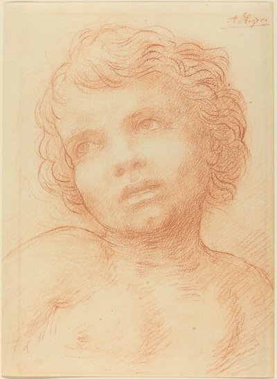 Egy gyermek feje alkotó: Alphonse Legros