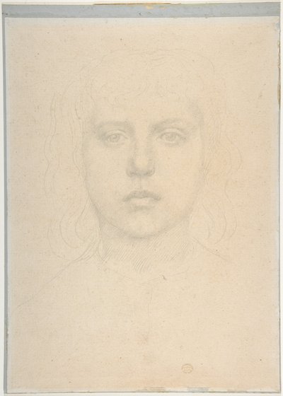 Egy lány fejének tanulmánya alkotó: Alphonse Legros