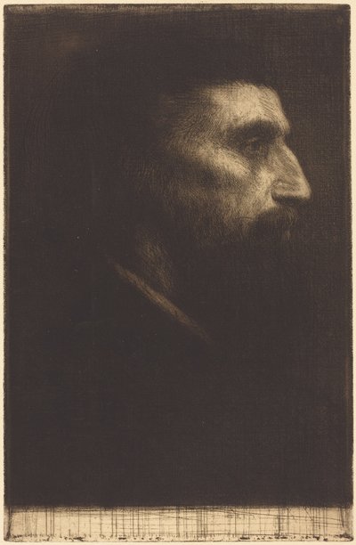Férfi feje (Tete d’homme) alkotó: Alphonse Legros