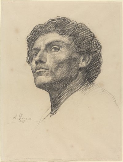 Egy ember feje. alkotó: Alphonse Legros