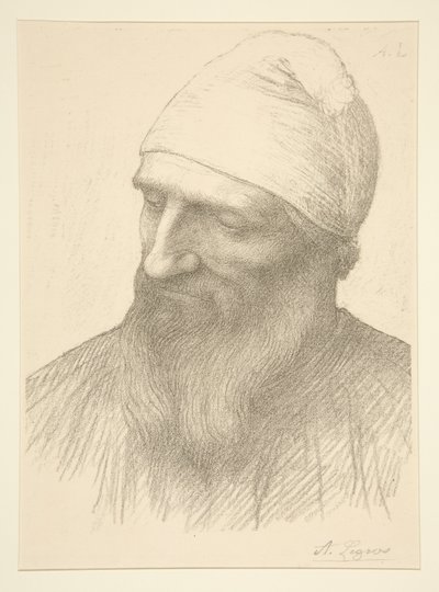Egy ember feje alkotó: Alphonse Legros