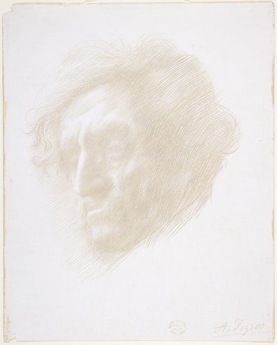 Egy férfi feje alkotó: Alphonse Legros