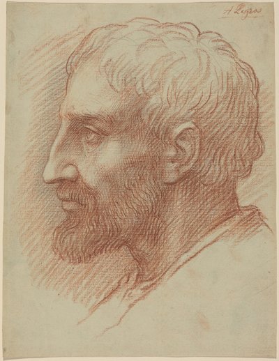 Férfi feje alkotó: Alphonse Legros