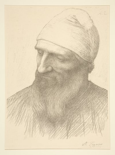 Egy férfi feje alkotó: Alphonse Legros