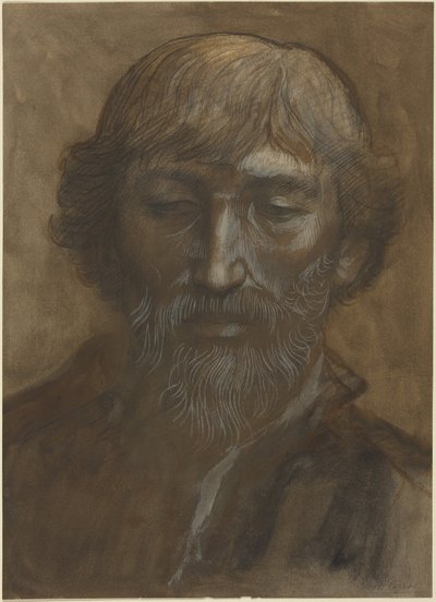 Férfi feje, teljes arc alkotó: Alphonse Legros