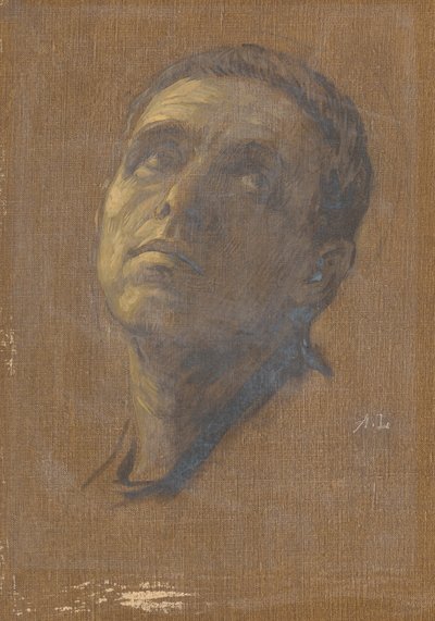 Felfordított szemű férfi feje alkotó: Alphonse Legros